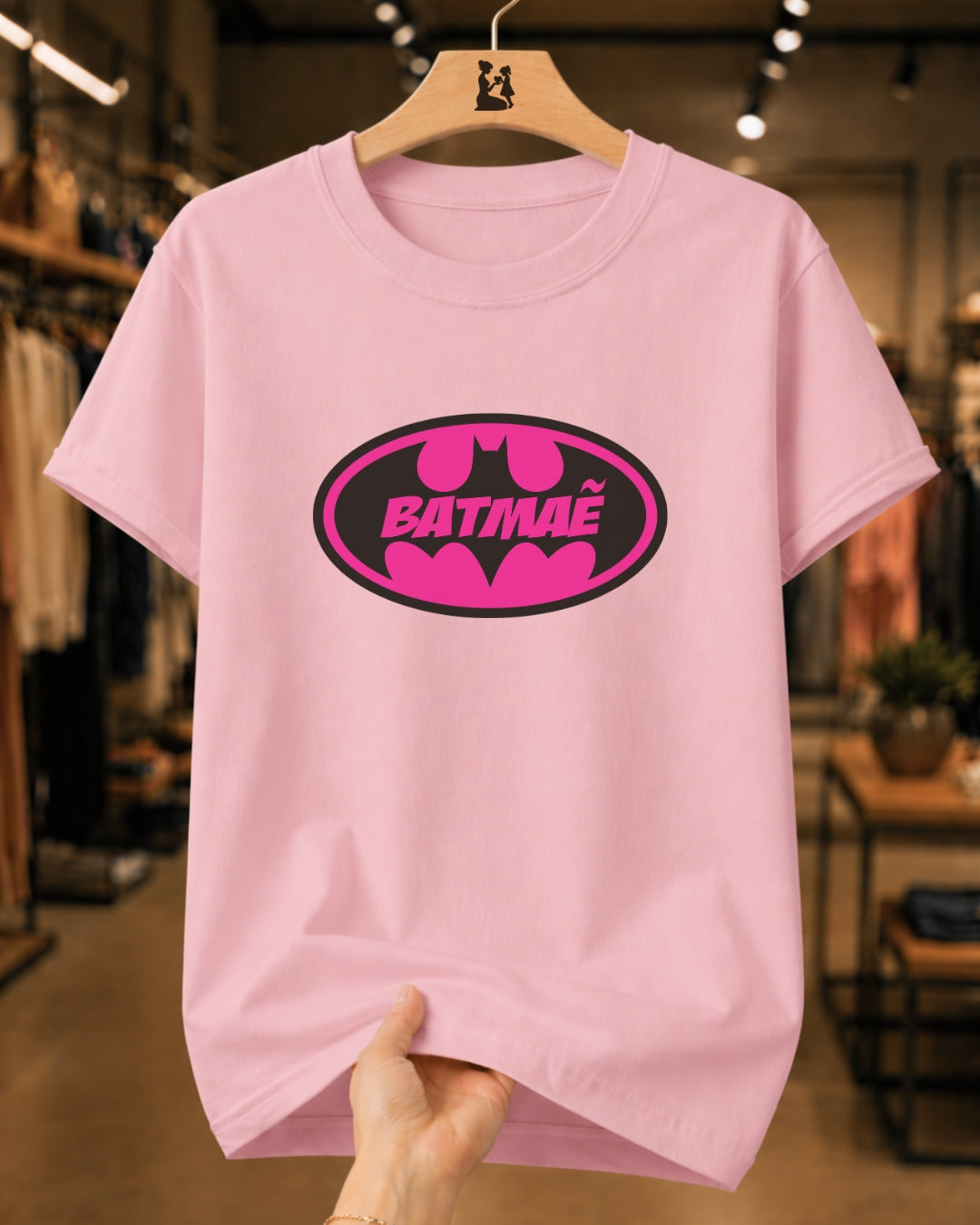 Camiseta Feminina 100% Algodão "Batmãe" Dia Das Mães