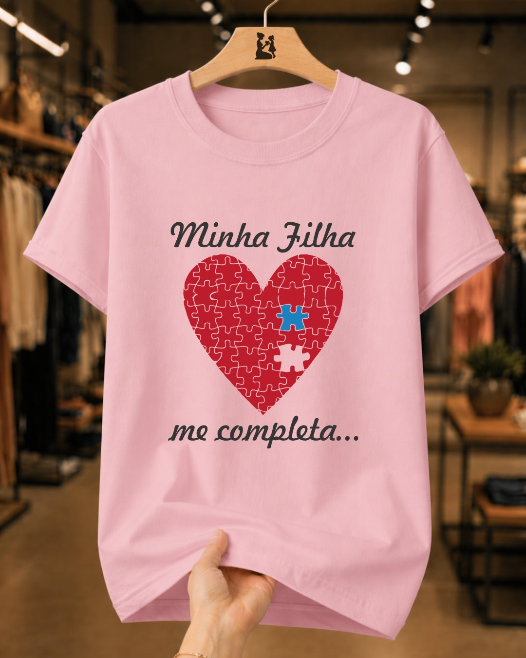 Camiseta Feminina Minha Filha Me Completa