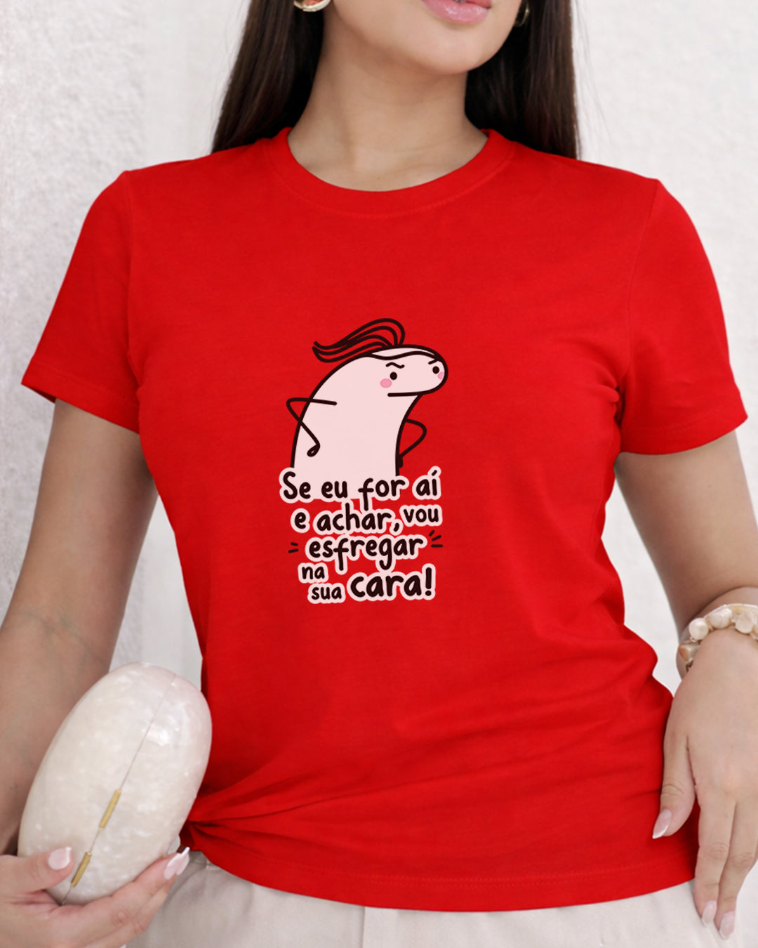 Camiseta Feminina 100% Algodão Frase "E Achar" Dia Das Mães