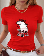 Camiseta Feminina 100% Algodão "Até 3" Dia Das Mães