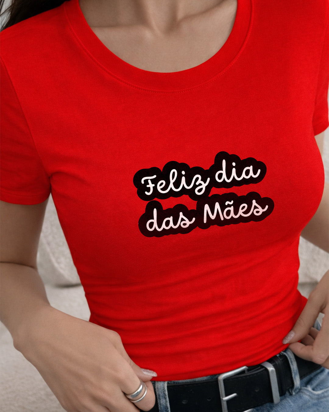 Camiseta Feminina "Feliz Dia Das Mães Especial" 100% Algodão Dia Das Mães