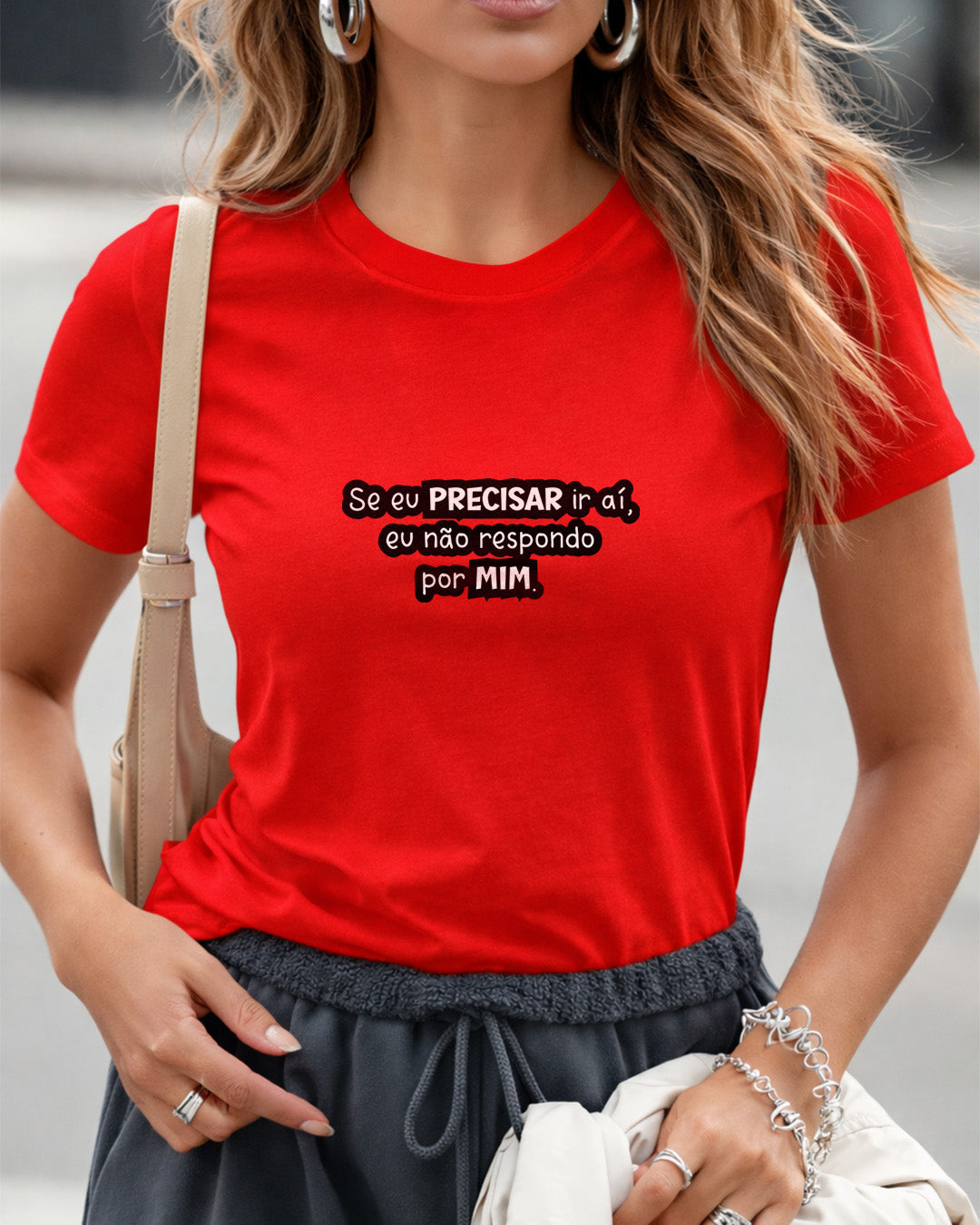 Camiseta Feminina 100% Algodão "Se Eu Precisar Ir Aí" Dia Das Mães