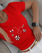 Camiseta 100% Algodão Feminina "Amor De Mãe É Eterno" Dia Das Mães