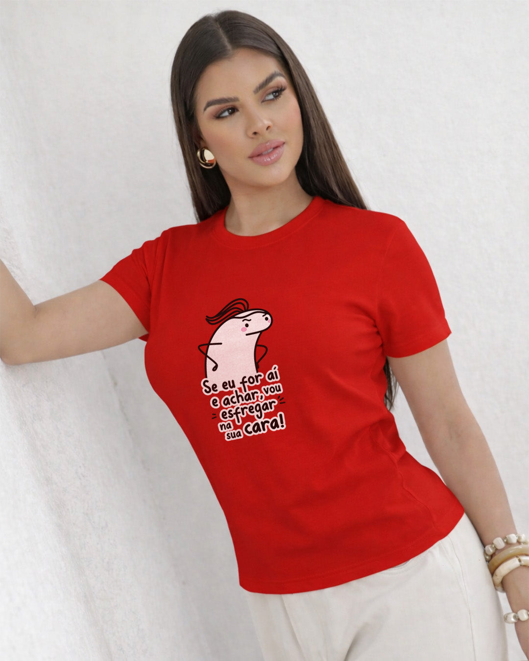 Camiseta Feminina 100% Algodão Frase "E Achar" Dia Das Mães