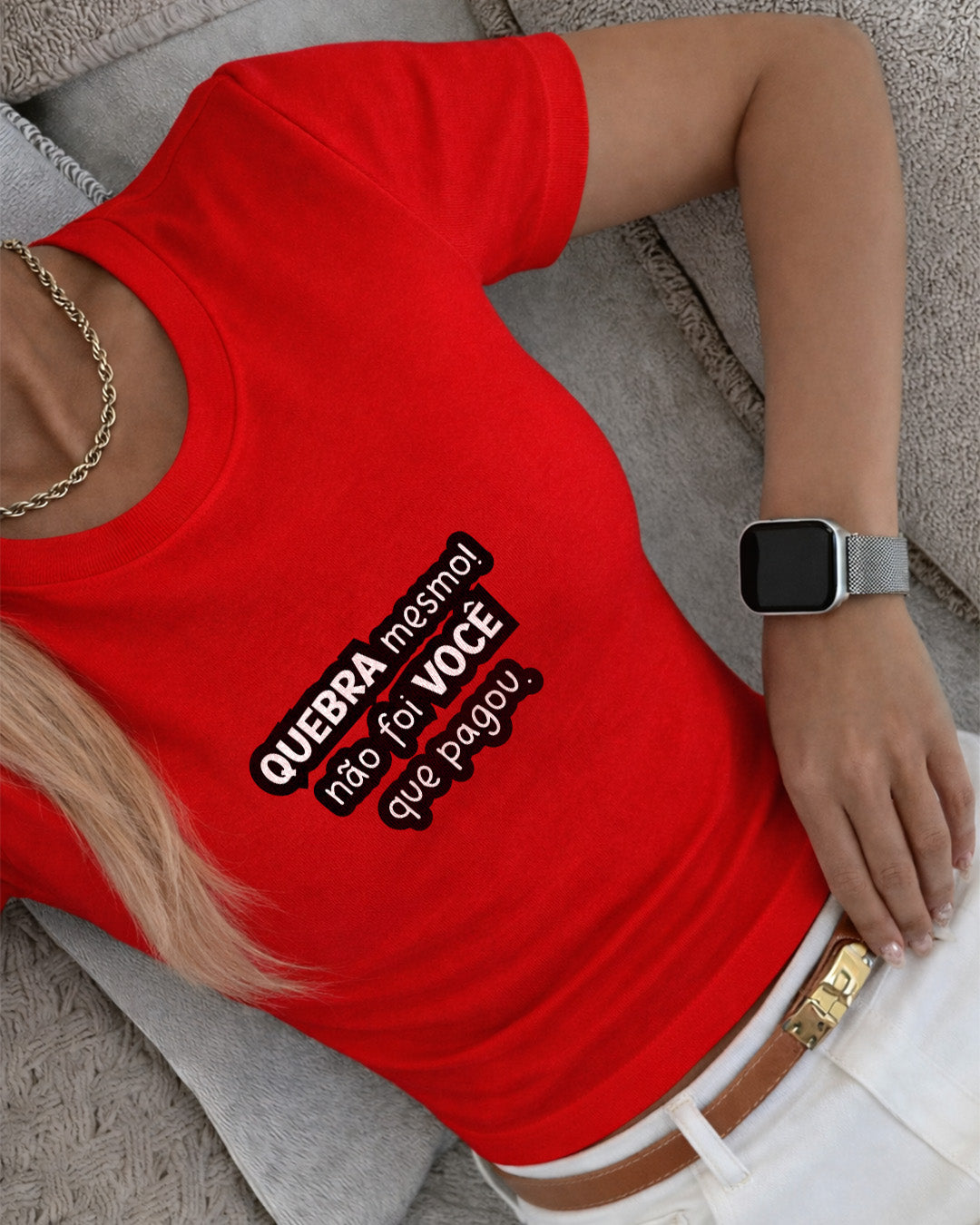 Camiseta Feminina Dia Das Mães "Não Foi Você Que Pagou Mãe" 100% Algodão