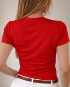 Camiseta Feminina 100% Algodão "Mãe A Mais Bela" Dia Das Mães