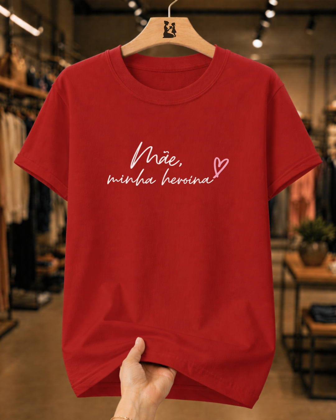 Camiseta Feminina Dia Das Mães "Mãe Minha Heroina" 100% Algodão