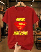 Camiseta Feminina 100% Algodão "Super Mãezona" Dia Das Mães